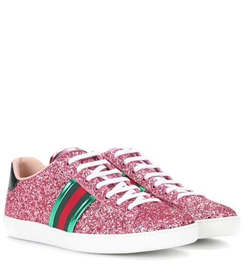 gold glitter gucci sneakers|colorful Gucci shoes.